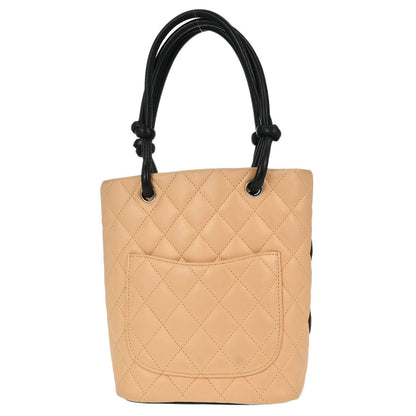 Chanel 2004-2005 Beige Calfskin Cambon Ligne Tote Handbag