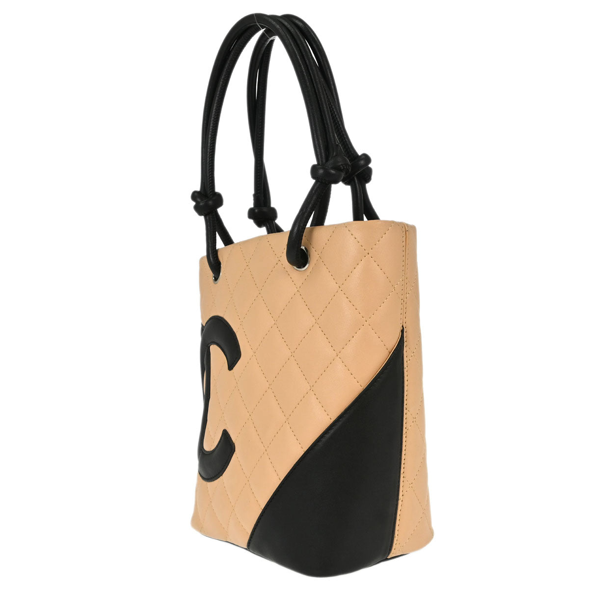 Chanel 2004-2005 Beige Calfskin Cambon Ligne Tote Handbag