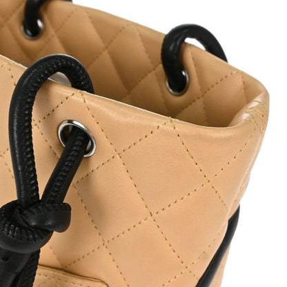 Chanel 2004-2005 Beige Calfskin Cambon Ligne Tote Handbag