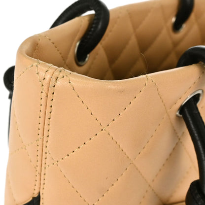 Chanel 2004-2005 Beige Calfskin Cambon Ligne Tote Handbag