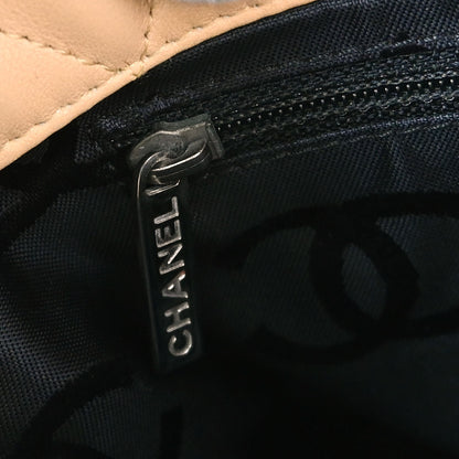 Chanel 2004-2005 Beige Calfskin Cambon Ligne Tote Handbag