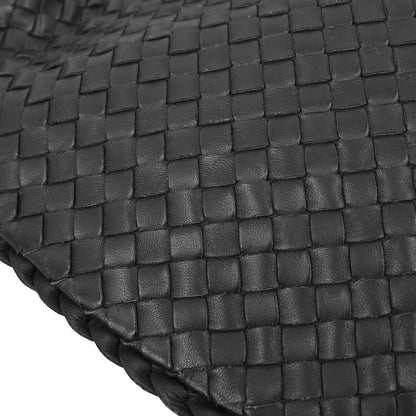 Bottega Veneta Black Lambskin Intrecciato Hobo Handbag