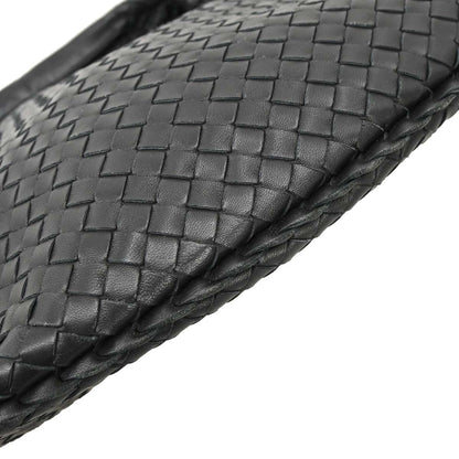 Bottega Veneta Black Lambskin Intrecciato Hobo Handbag