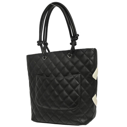 Chanel 2003-2004 Black Calfskin Cambon Ligne Tote Handbag