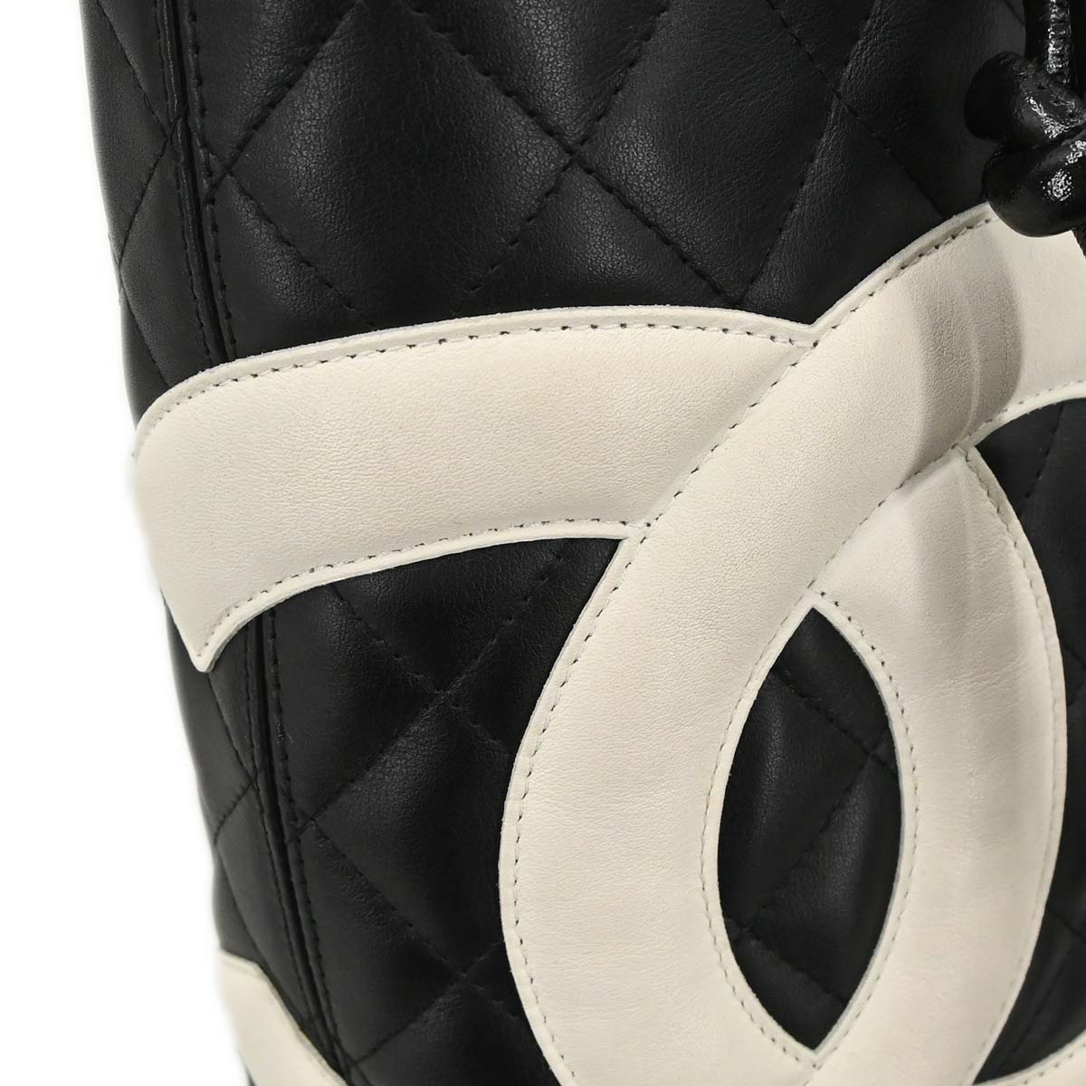 Chanel 2003-2004 Black Calfskin Cambon Ligne Tote Handbag
