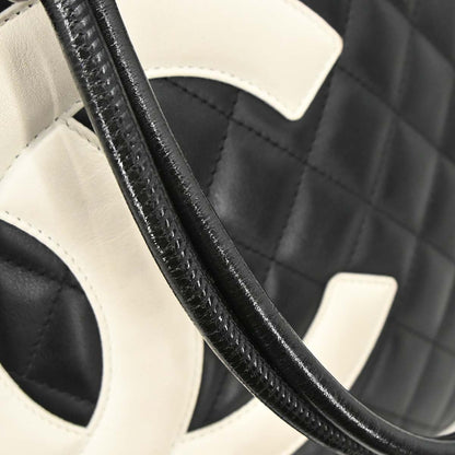 Chanel 2003-2004 Black Calfskin Cambon Ligne Tote Handbag