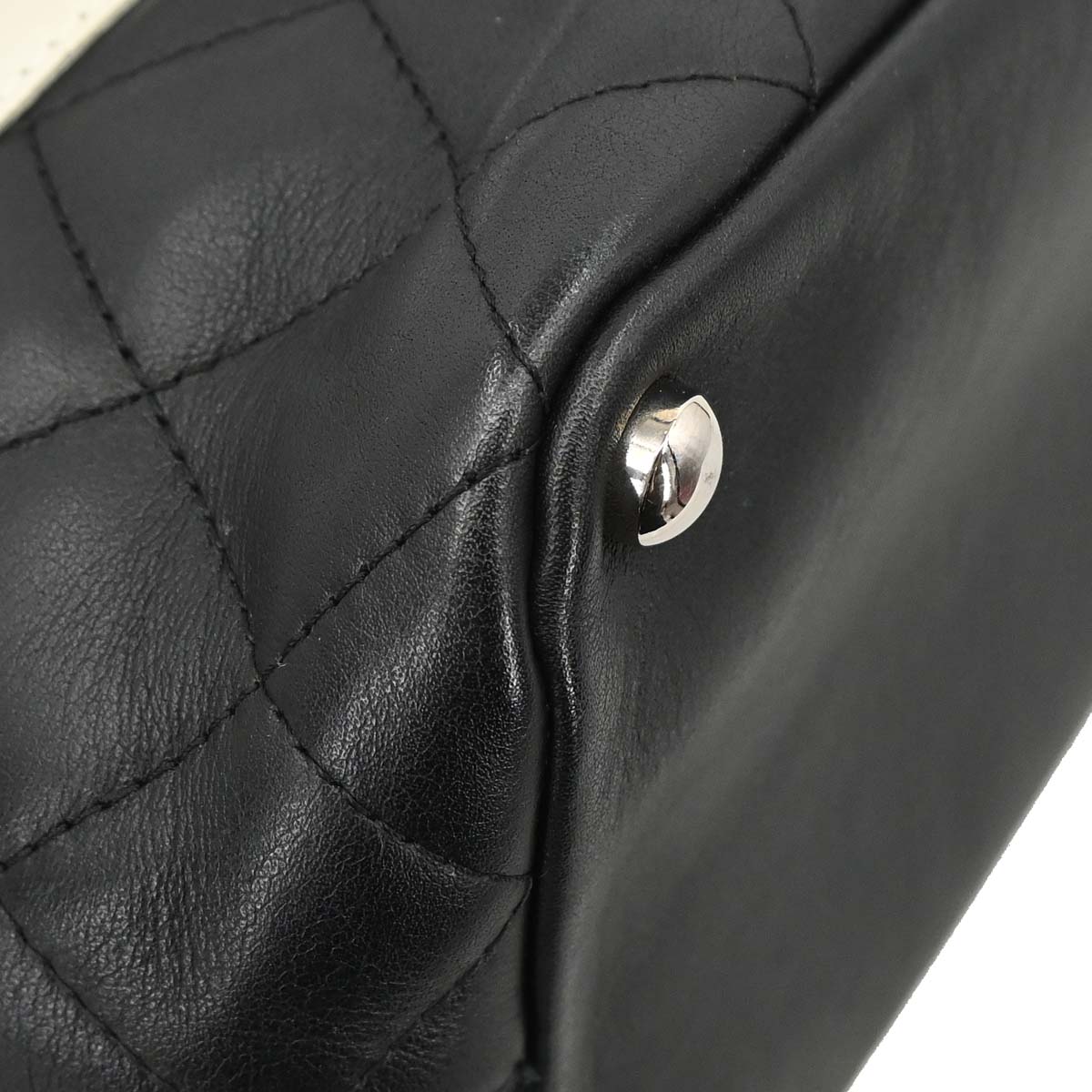 Chanel 2003-2004 Black Calfskin Cambon Ligne Tote Handbag