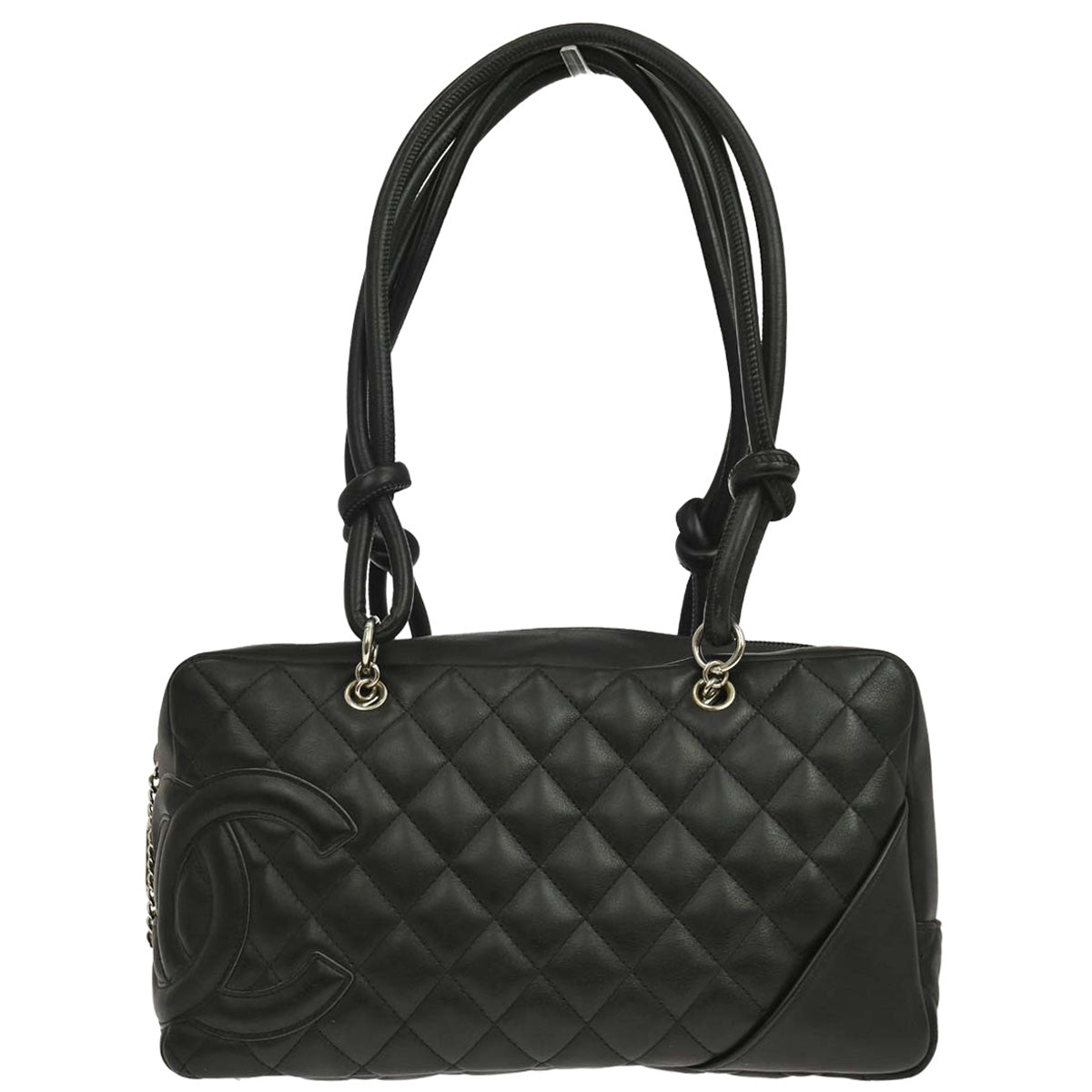 Chanel Black Calfskin Cambon Ligne Bowling Bag 27