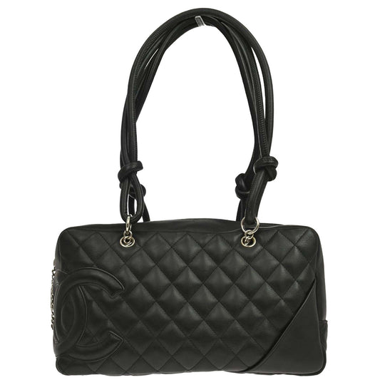 Chanel Black Calfskin Cambon Ligne Bowling Bag 27