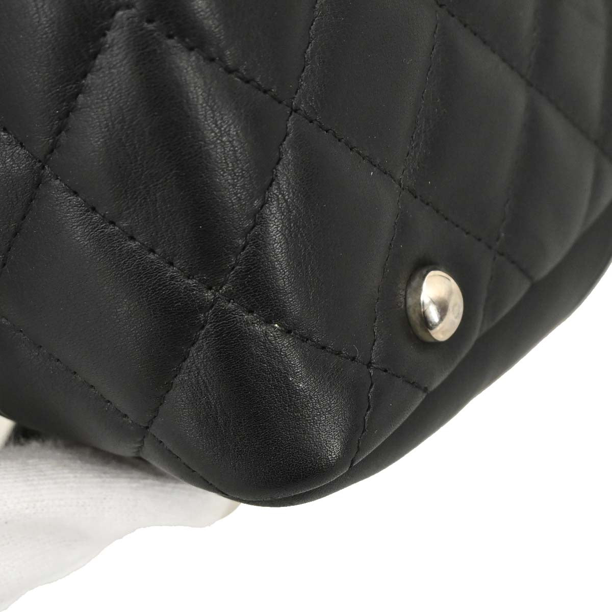 Chanel Black Calfskin Cambon Ligne Bowling Bag 27