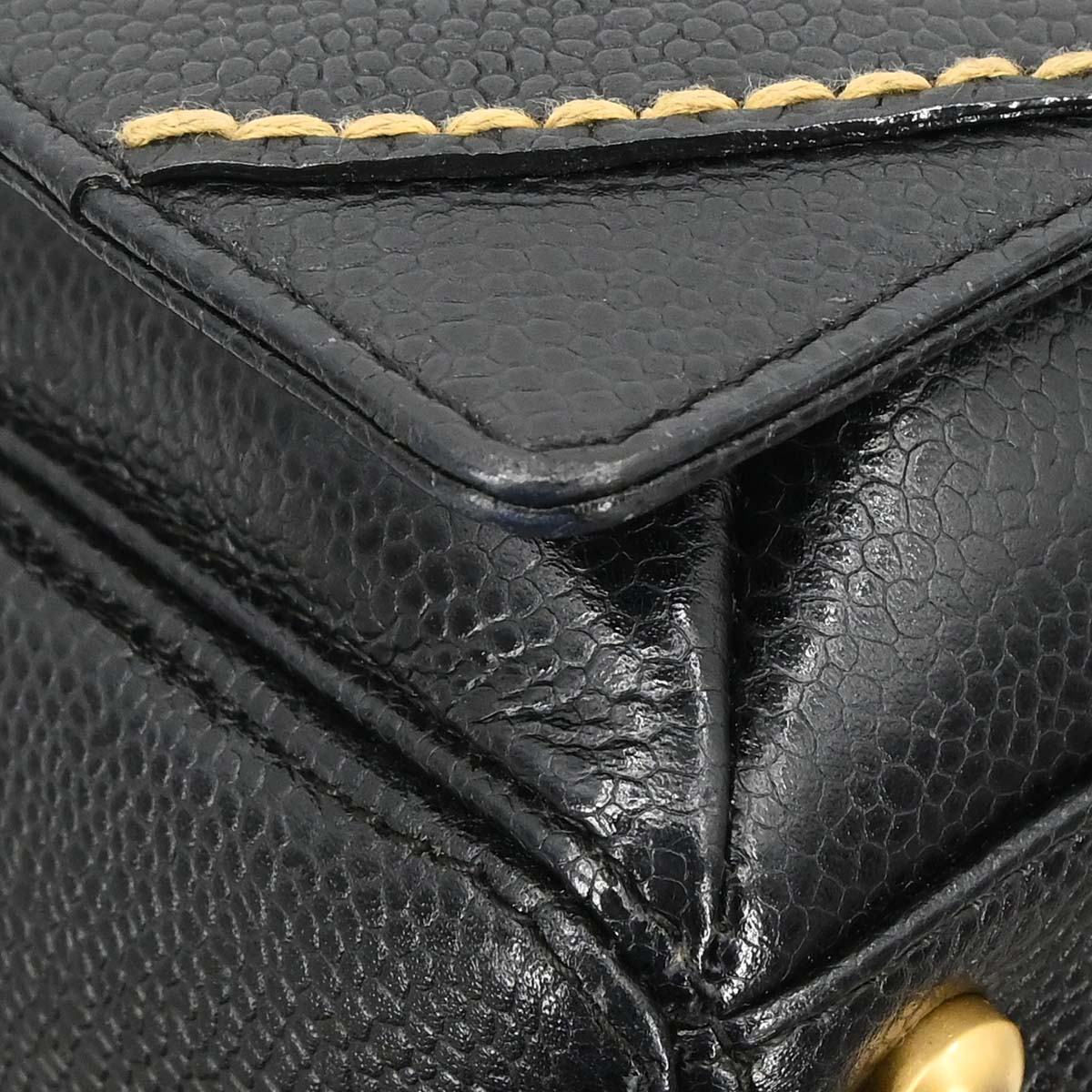 Chanel 2005-2006 Black Caviar Skin Wild Stitch Handbag