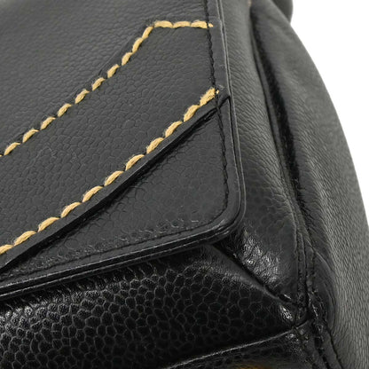 Chanel 2005-2006 Black Caviar Skin Wild Stitch Handbag