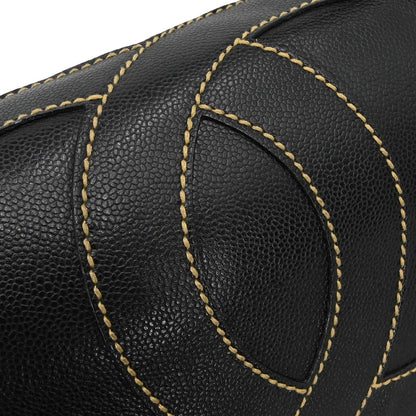 Chanel 2005-2006 Black Caviar Skin Wild Stitch Handbag