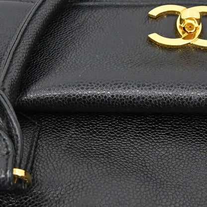 Chanel 1994-1996 Black Caviar Skin Handbag