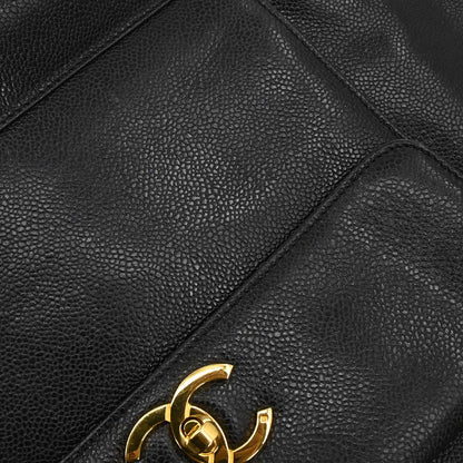 Chanel 1994-1996 Black Caviar Skin Handbag