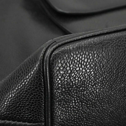 Chanel 1994-1996 Black Caviar Skin Handbag