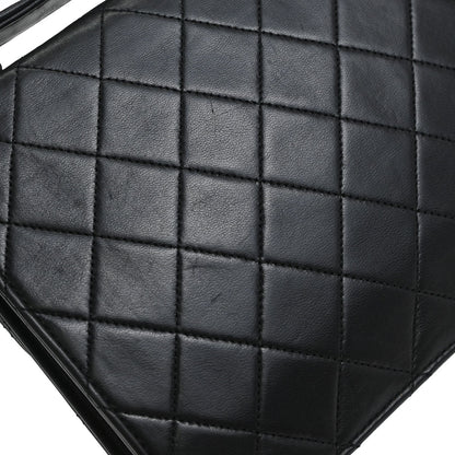 Chanel Black Lambskin Double Turnlock 2way Shoulder Handbag