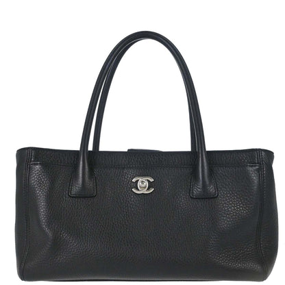 Chanel 2014 Black Deerskin Executive Cerf Tote Bag