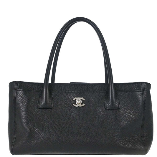 Chanel 2014 Black Deerskin Executive Cerf Tote Bag