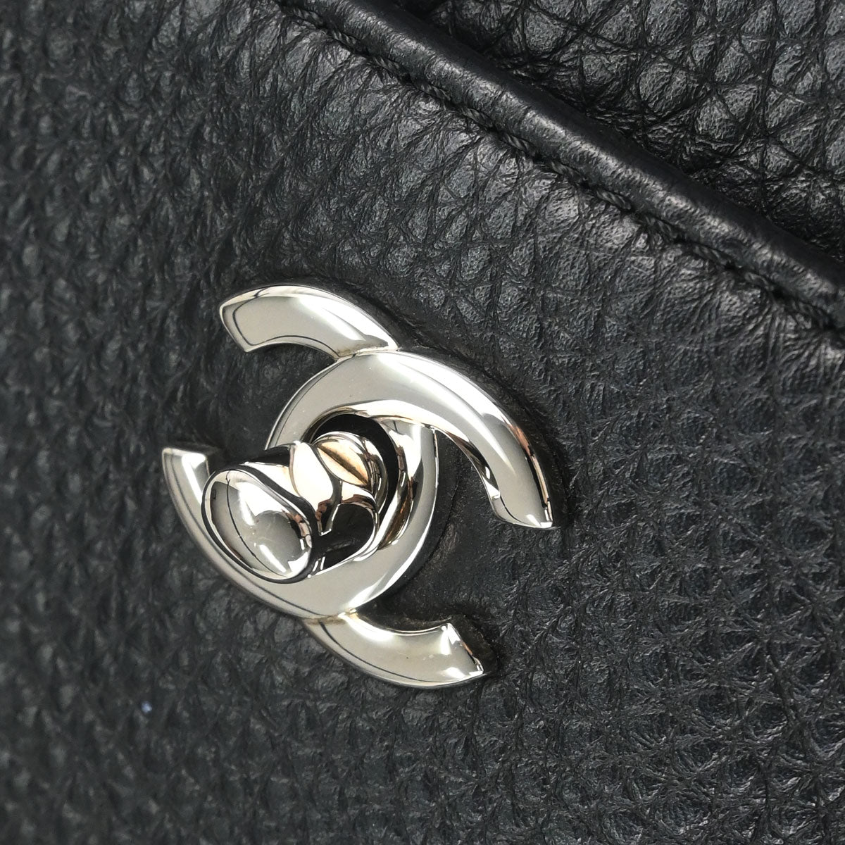 Chanel 2014 Black Deerskin Executive Cerf Tote Bag