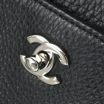 Chanel 2014 Black Deerskin Executive Cerf Tote Bag