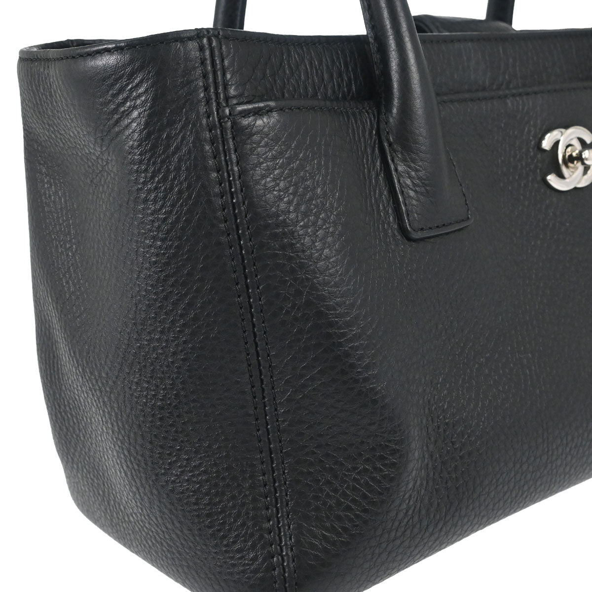 Chanel 2014 Black Deerskin Executive Cerf Tote Bag