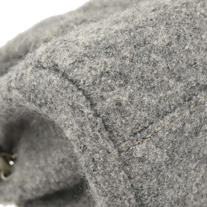 Chanel 2005-2006 Gray Wool Accordion Flap Shoulder Bag
