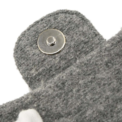 Chanel 2005-2006 Gray Wool Accordion Flap Shoulder Bag