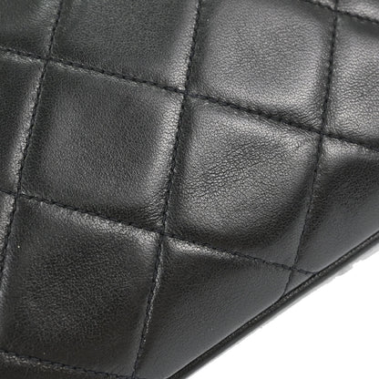 Chanel 1996-1997 Black Lambskin Kiss Lock Handbag