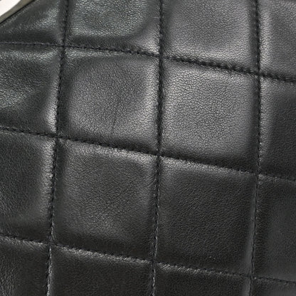 Chanel 1996-1997 Black Lambskin Kiss Lock Handbag