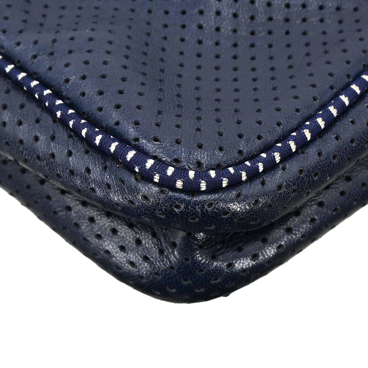 Chanel Navy Perforated Lambskin Sport Line Shoulder Bag