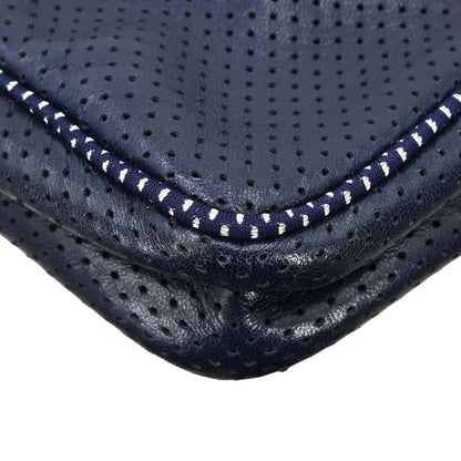Chanel Navy Perforated Lambskin Sport Line Shoulder Bag