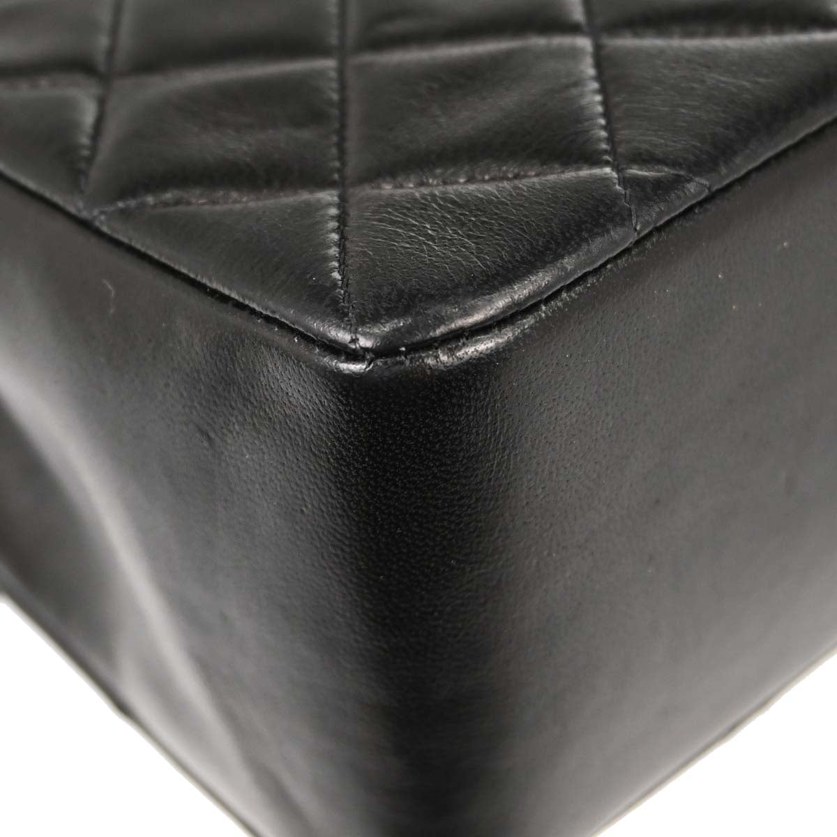 Chanel 1991-1994 Black Lambskin Top Handle Handbag