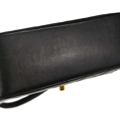 Chanel 1991-1994 Black Lambskin Top Handle Handbag