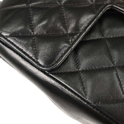 Chanel 1991-1994 Black Lambskin Top Handle Handbag