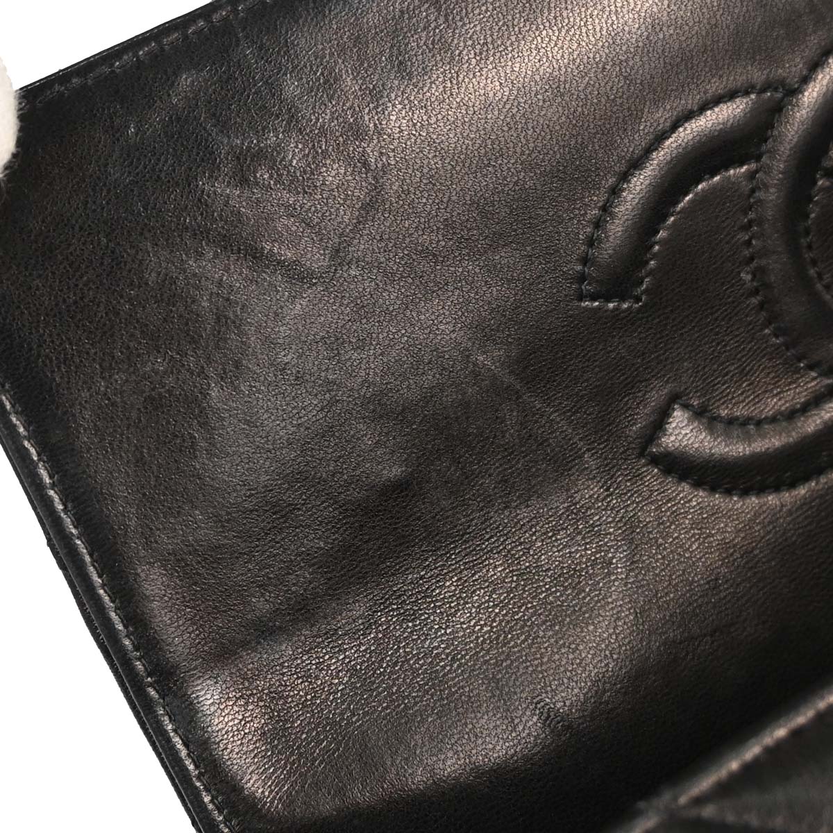 Chanel 1991-1994 Black Lambskin Top Handle Handbag