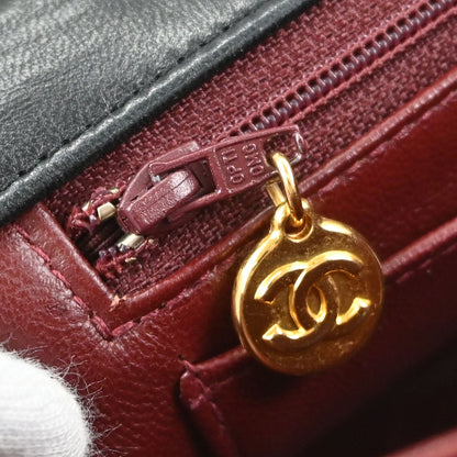 Chanel Black Lambskin Top Handle Handbag