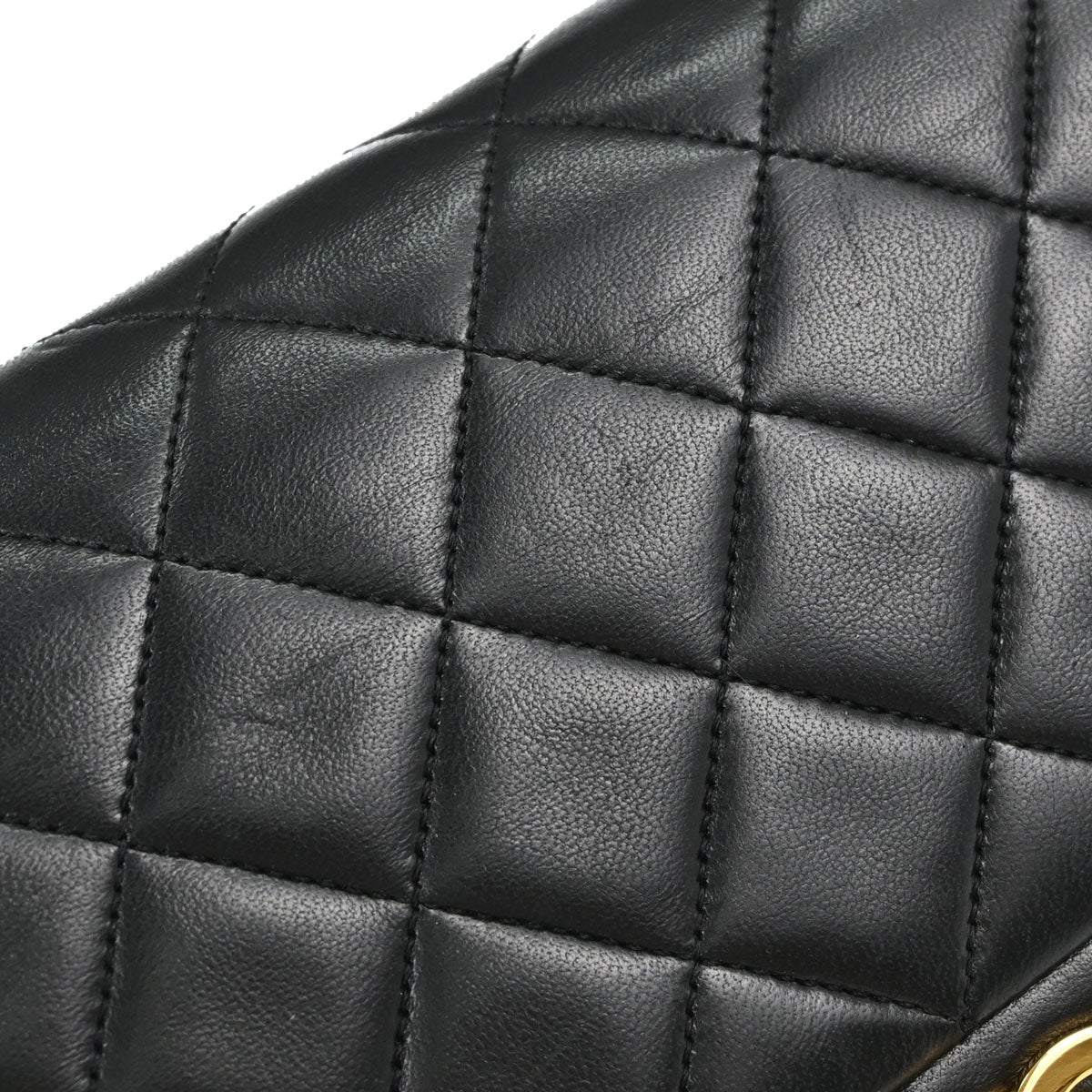 Chanel 1989-1991 Black Lambskin Medium Classic Double Flap Shoulder Bag