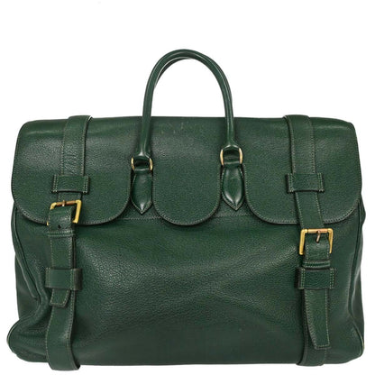 Hermes Green Buffle Skipper Drag Voyage 48 Travel Handbag