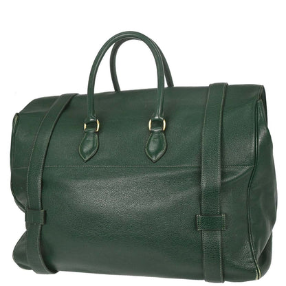 Hermes Green Buffle Skipper Drag Voyage 48 Travel Handbag