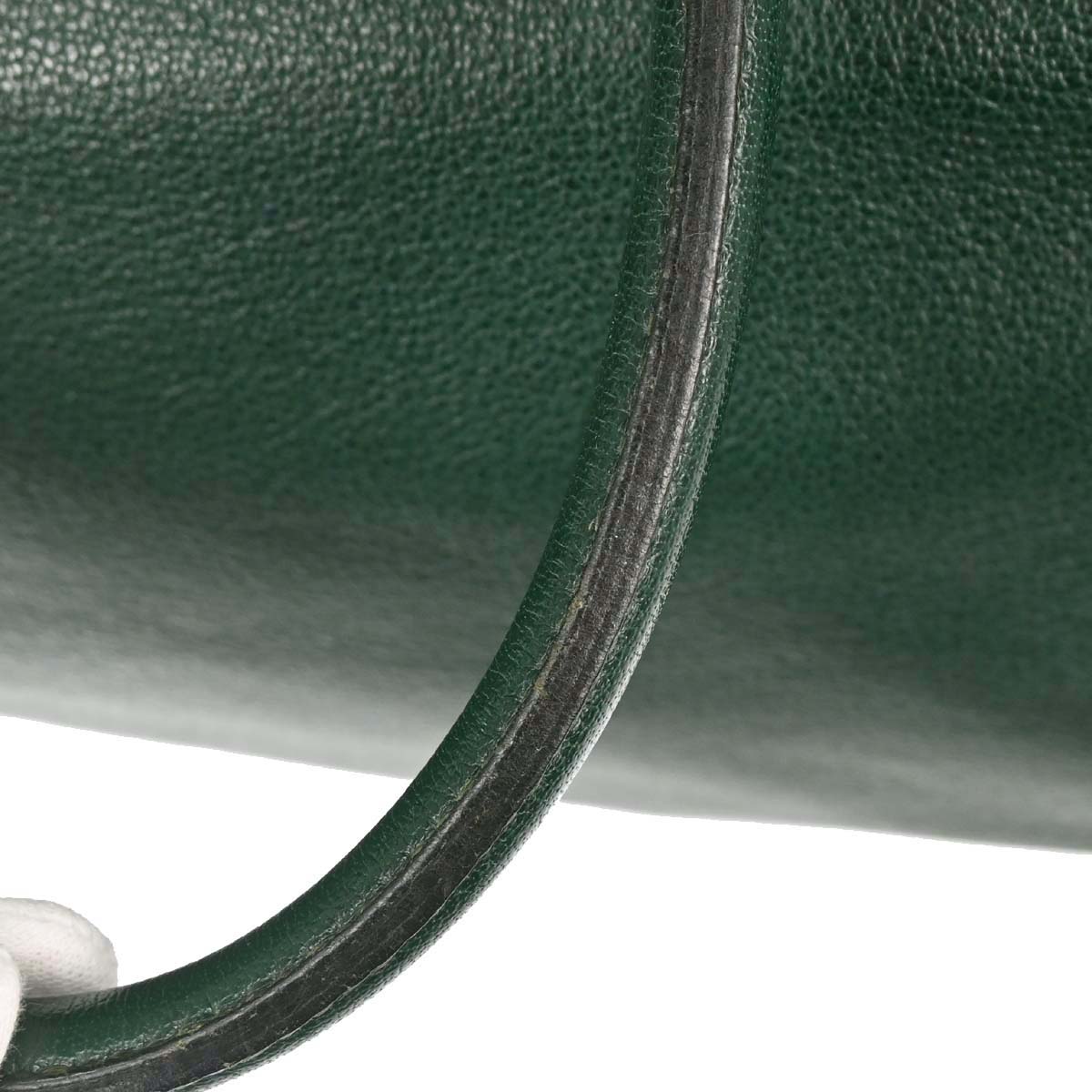 Hermes Green Buffle Skipper Drag Voyage 48 Travel Handbag