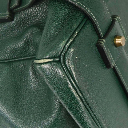 Hermes Green Buffle Skipper Drag Voyage 48 Travel Handbag