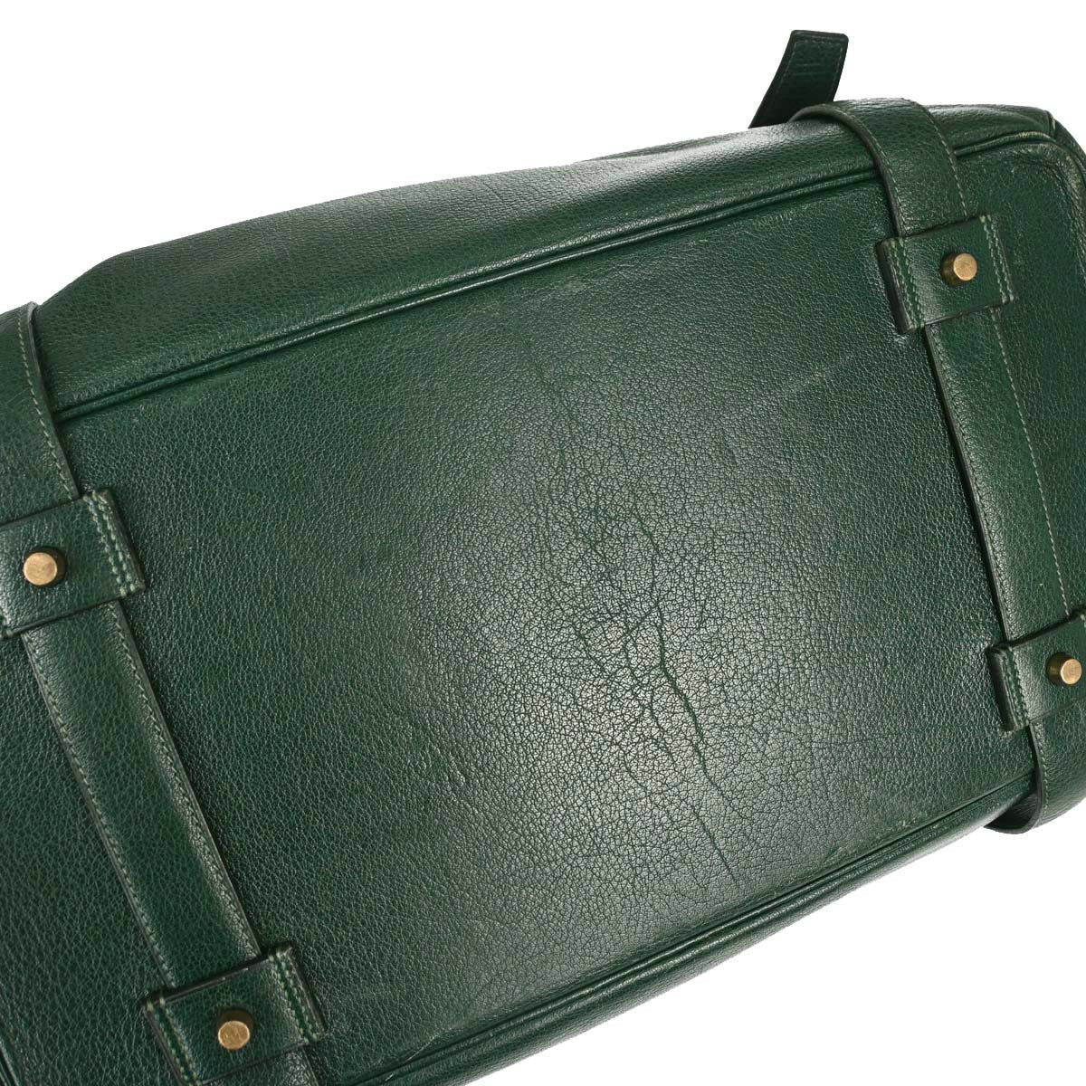 Hermes Green Buffle Skipper Drag Voyage 48 Travel Handbag