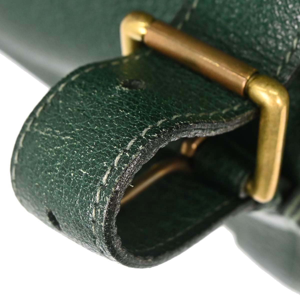 Hermes Green Buffle Skipper Drag Voyage 48 Travel Handbag