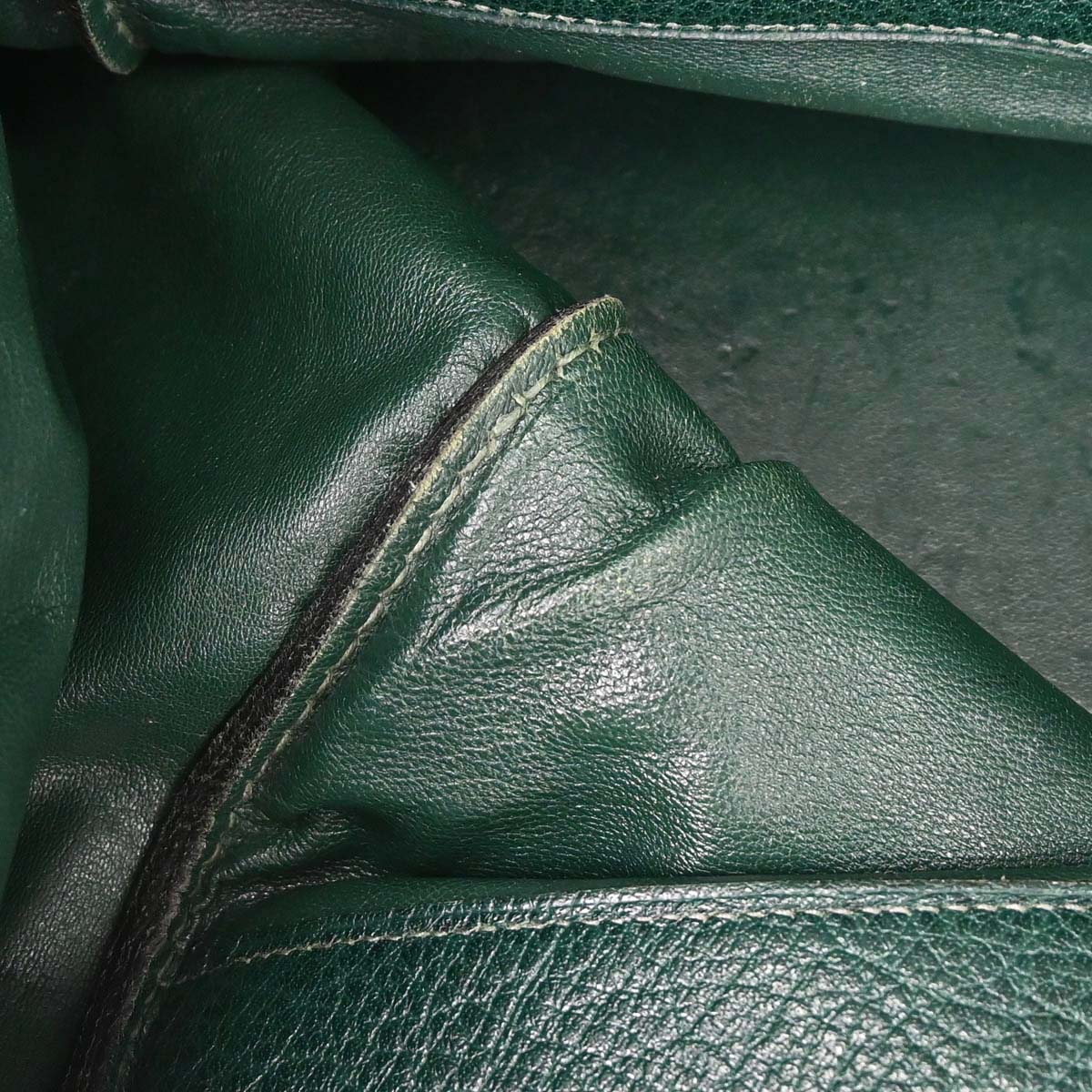 Hermes Green Buffle Skipper Drag Voyage 48 Travel Handbag