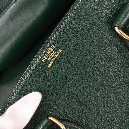 Hermes Green Buffle Skipper Drag Voyage 48 Travel Handbag