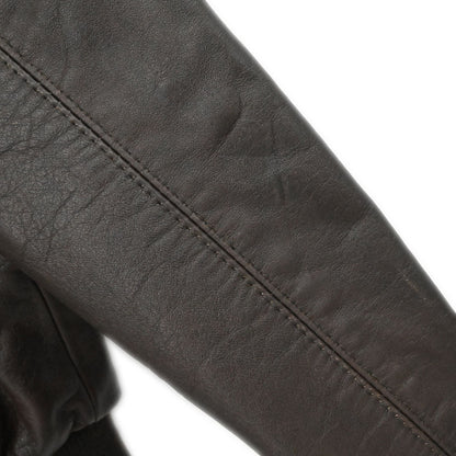 Chanel Zip Up Leather Jacket Brown