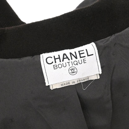 Chanel Zip Up Leather Jacket Brown