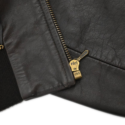 Chanel Zip Up Leather Jacket Brown