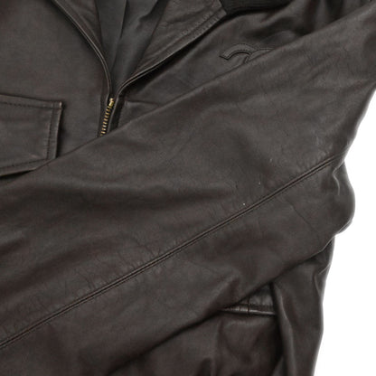 Chanel Zip Up Leather Jacket Brown